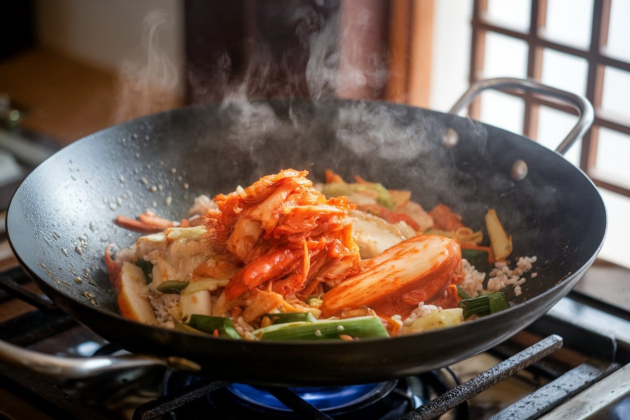 How to Make Kimchi Bokkeumbap