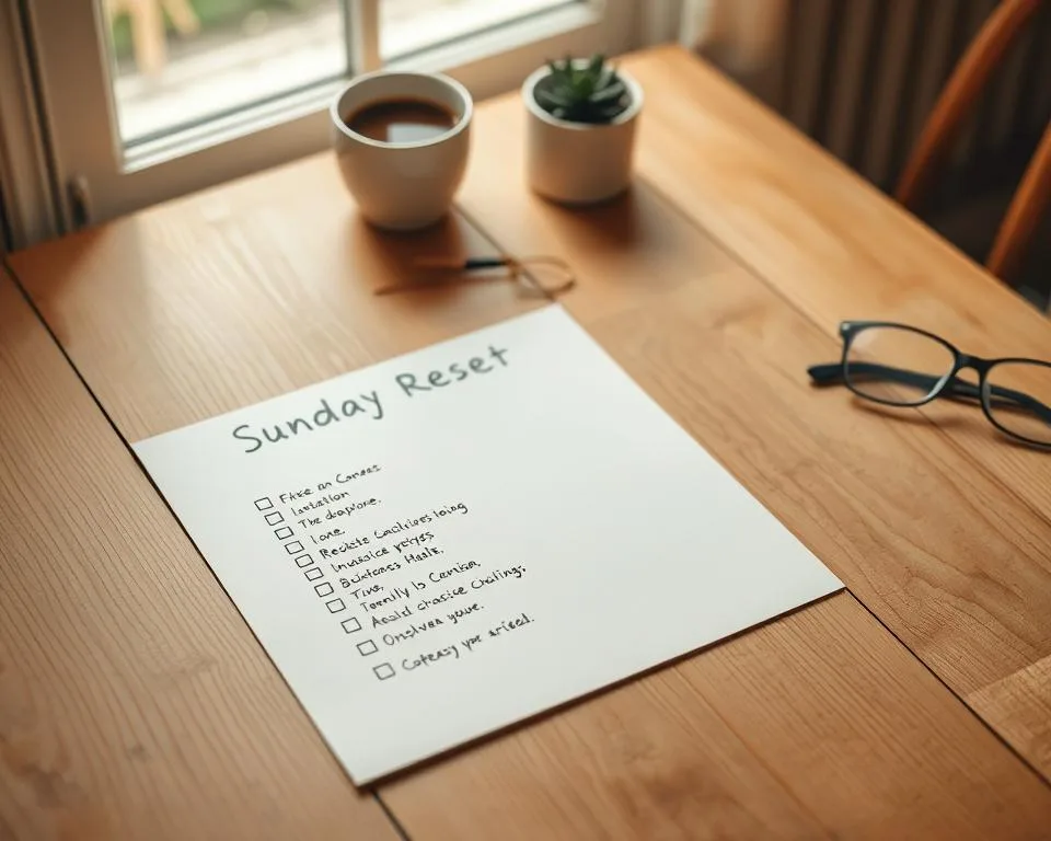 Sunday Reset Routine Ideas