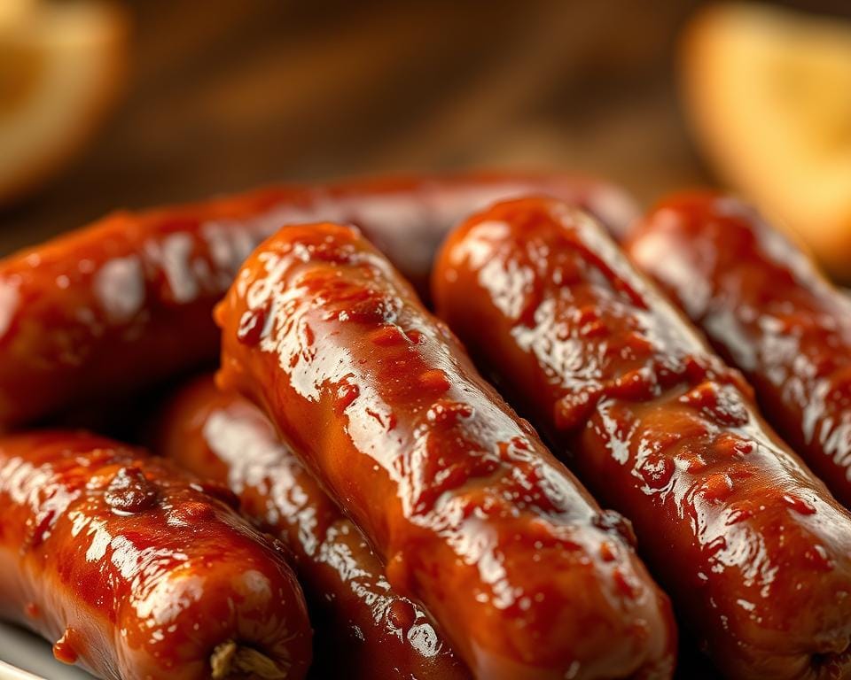 Homemade Sticky Sausages